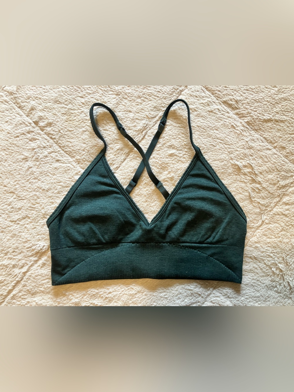 🍋lululemon athletica - Ebb to Street bra - heathered green - women’s sz 8